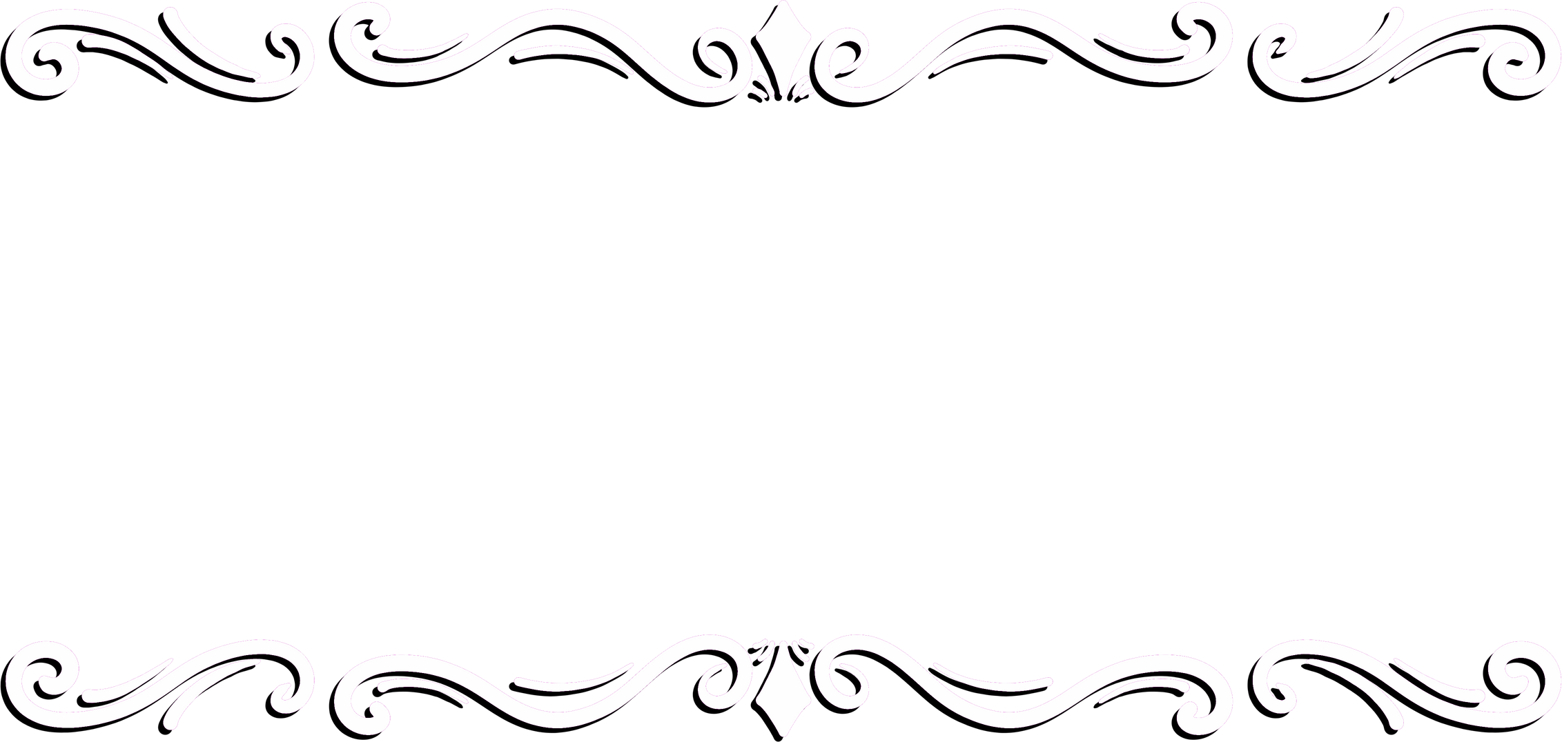 White Fancy Line Art Text Frame